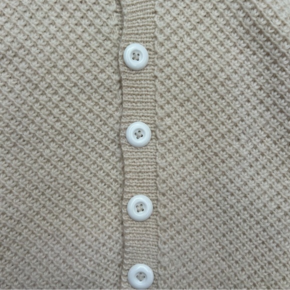 Cozy Cream Knit Kids Cardigan, So Classic and Lovely, Size 5 - Picture 6 of 10